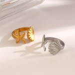 Shell Starfish Ring Factory - Gold Plated Stainless Steel Open Ring