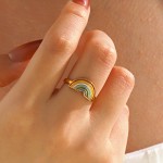 rainbow Ring Supplier - Colorful Stainless Steel Open Ring