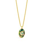 Moon Star Necklace Factory - 18k Gold Plated Geometric Shell Pendant