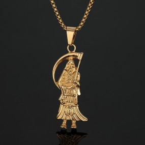 骷髅吊坠厂家 - 个性化死神不锈钢吊坠