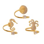 Octopus Ring Factory - Stainless Steel Seahorse Beach Waterproof Ring