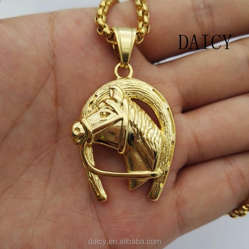 Horseshoe Pendant Manufacturer - 316L Stainless Steel Gold Pendant