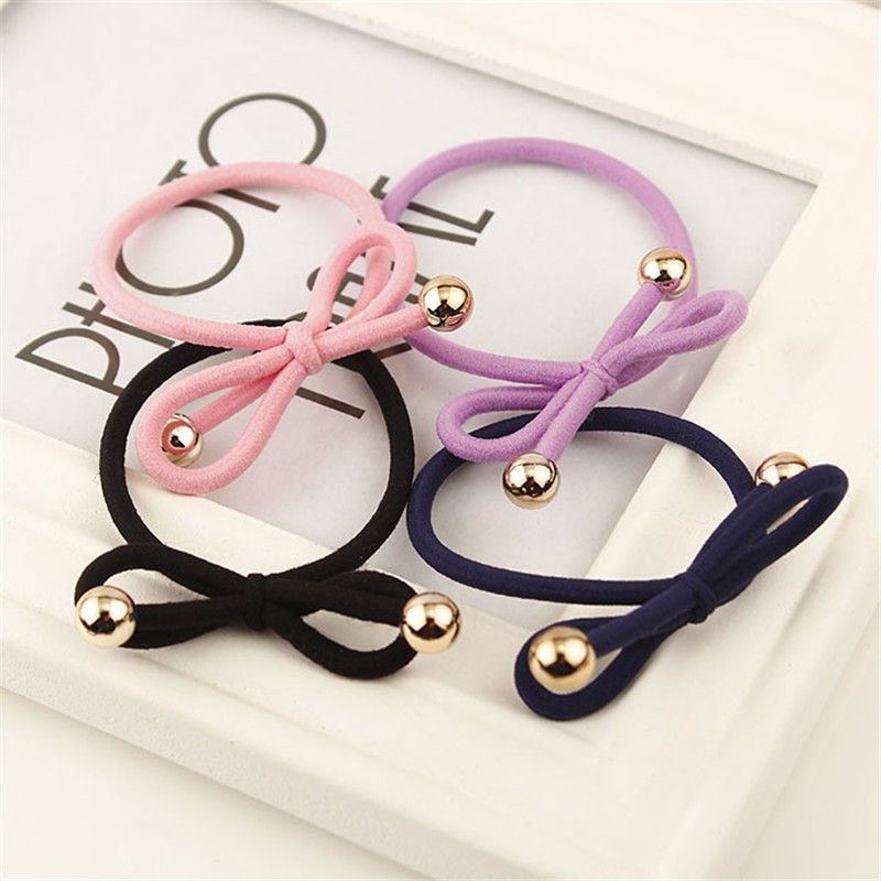 Bow Hair Ties Factory - Candy Colors Elastic Rubber Hair Ties
