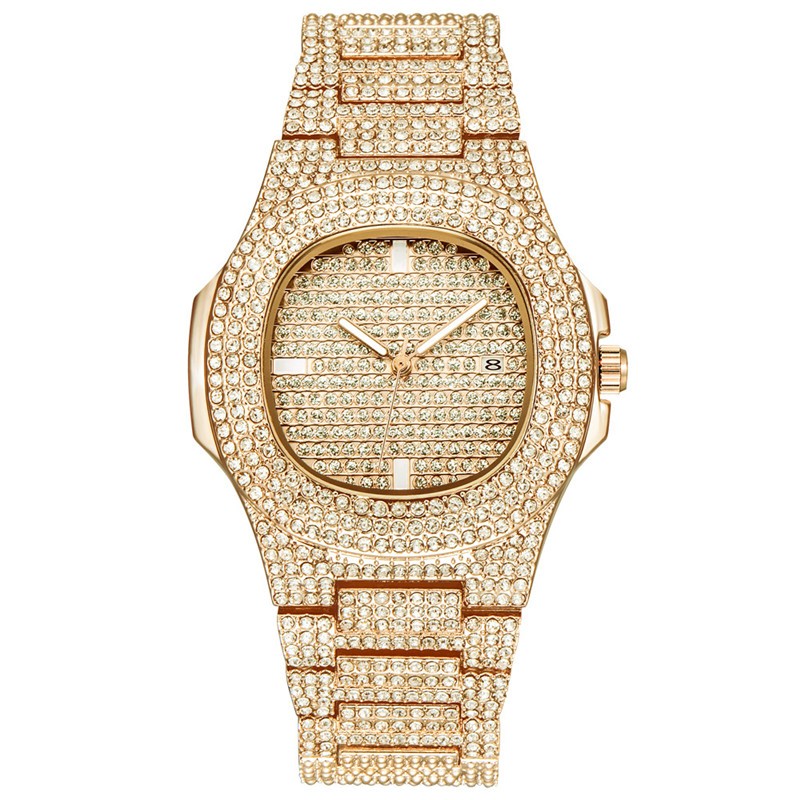 Man Watch Factory - Hiphop Big Bling Diamond Stone Watch