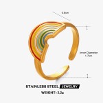 rainbow Ring Supplier - Colorful Stainless Steel Open Ring