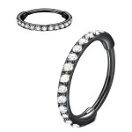 Nose Ring Manufacturer - Stainless Steel Gold Diamond Hoop Earrings
