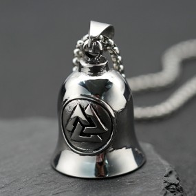 Motorcycle Pendant Factory - Viking Triangle Bell Stainless Steel Necklace