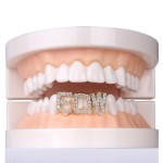 Letter Grillz Factory - Gold Silver Copper 26 Diamond Teeth Grillz