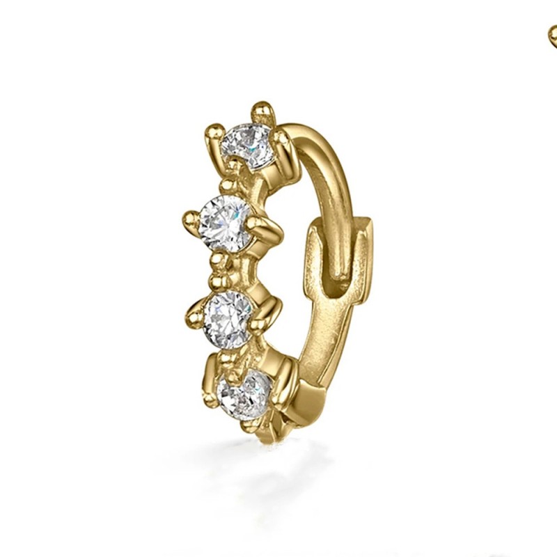 Sterling Silver Earrings Supplier - 925 Silver Zircon Hoop Earrings