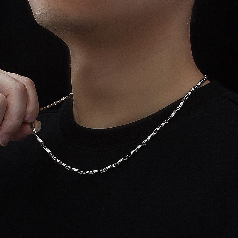 Choker Chain Supplier - Stainless Steel Twisted Link Chain Necklace