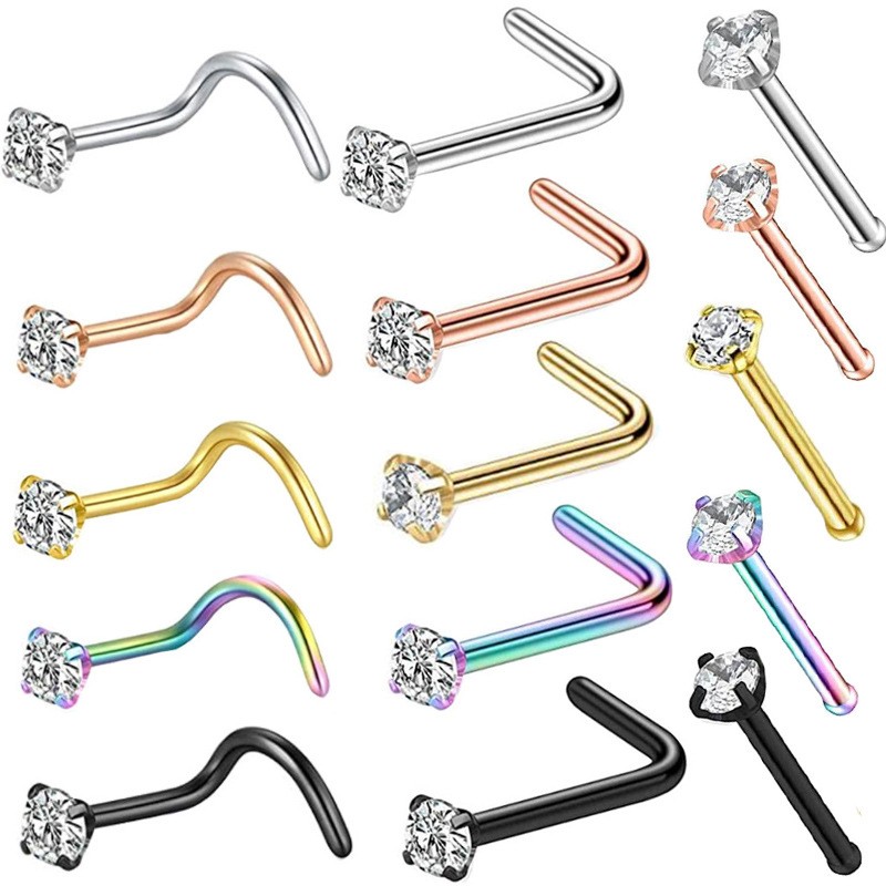 Nose Piercing Jewelry Manufacturer - 316L Stainless Steel Straight Pole Ring