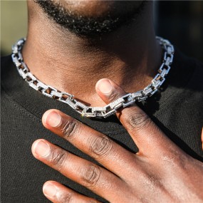 Box Chain Necklace Manufacturer - Gold Plated Rhinestone Unisex Necklace