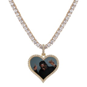 Photo Pendant Supplier - Custom Diamond Geometric Hip Hop Pendant