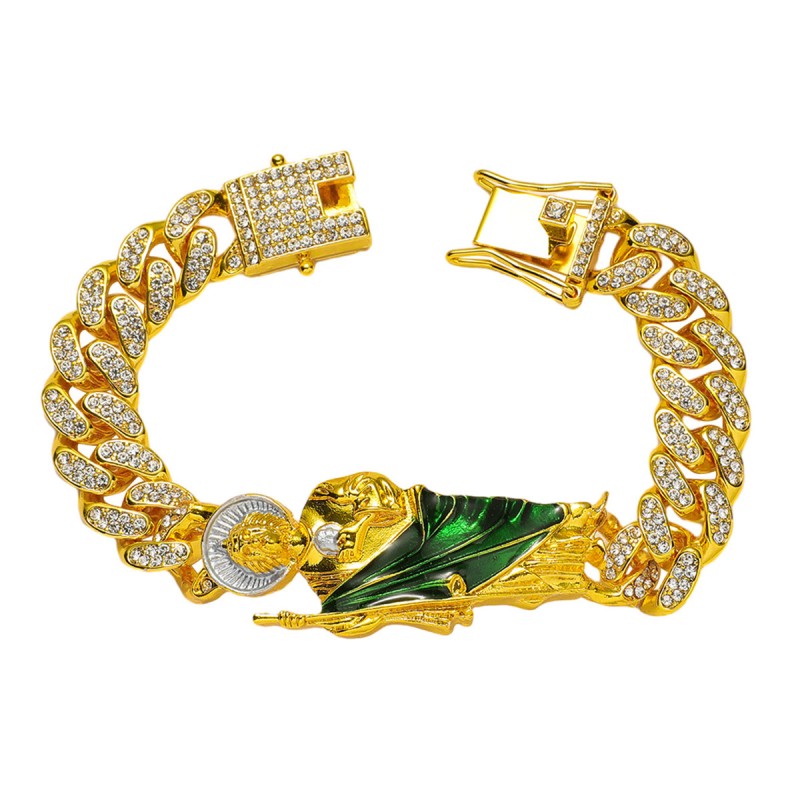 Saint Jude Bracelet Manufacturer - Hip Hop Diamond Cuban Chain Bracelet