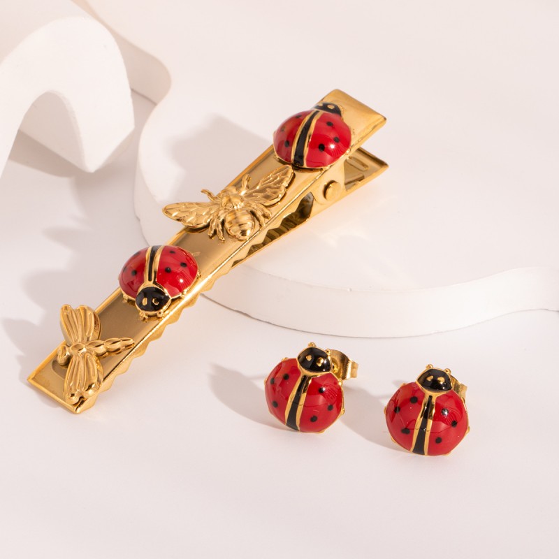 Insect Hairpin Supplier - Stainless Steel Gold Dragonflies Hairpin