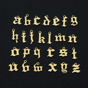 Initial Pendants Factory - Stainless Steel Alphabet Letter Charms