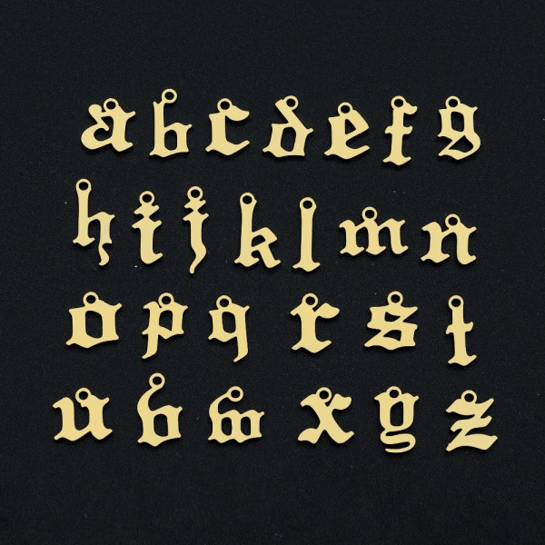 字母吊坠厂家 - 不锈钢字母 charms