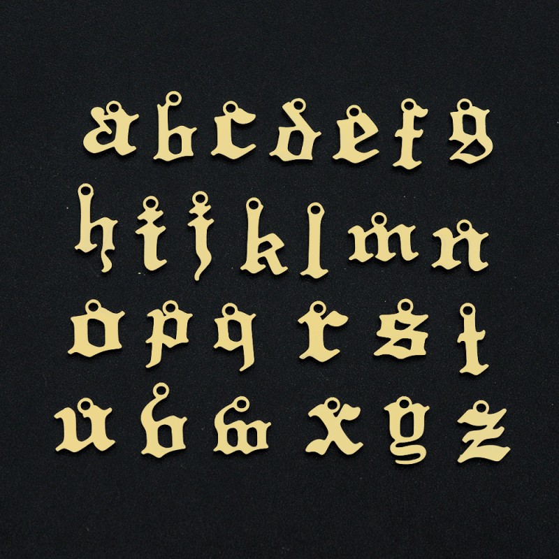 Initial Pendants Factory - Stainless Steel Alphabet Letter Charms