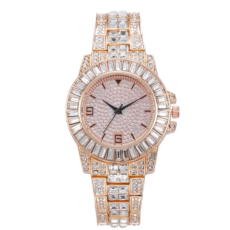 Women Wrist Watch Supplier - Custom Iced Out Crystal Retro Watch