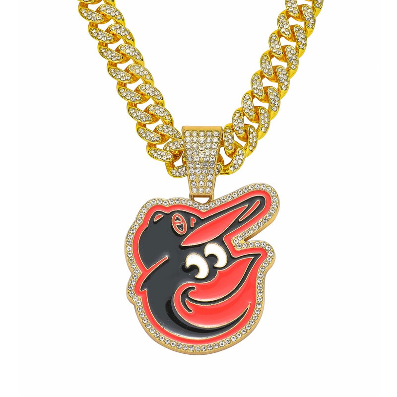Sports Pendant Manufacturer - Alloy Cuban Chain Team Pendant Necklace