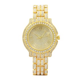Women Watch Supplier - Full Diamond Metal Quartz Woman Watch