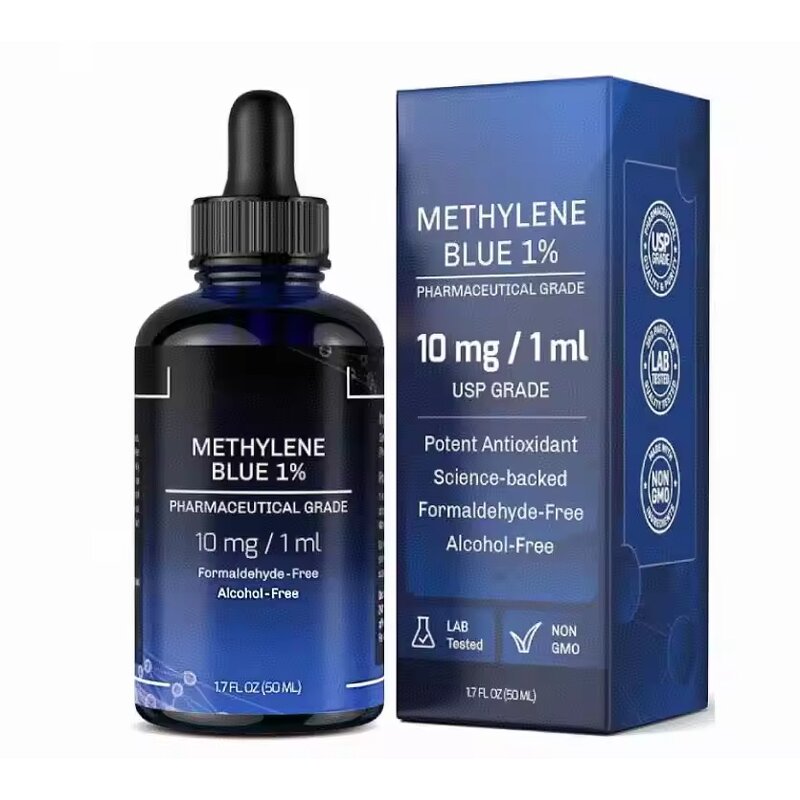 Methylen Blue Liquid Drops Manufacturer - Custom Private Label 60ML 1% for Brain Health Support