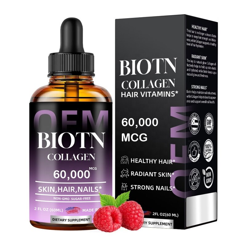 Biotin Collagen Liquid Drops Manufacturer - OEM ODM Hair Growth Supplements for Adults