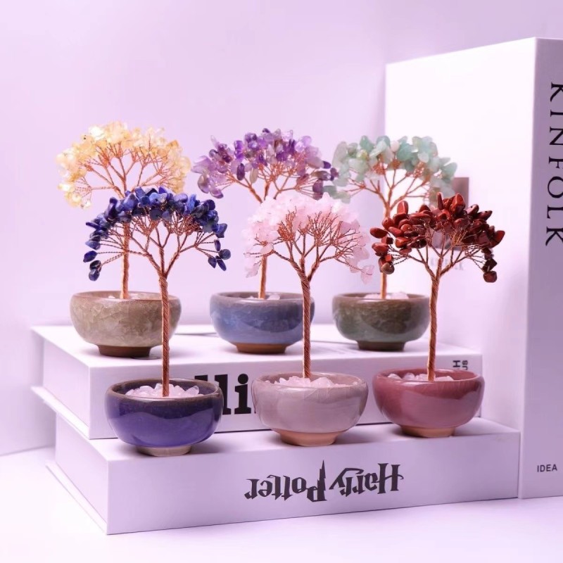 Crystal Tree Supplier - Hot Selling Cornucopia Tea Cup Base Handmade Crystal Fortune Tree