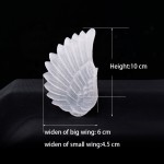 天使翅膀生产厂家-新到雕刻白石膏天使翅膀水晶工艺品