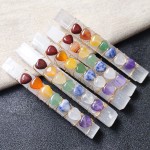 石膏魔杖供应商-天然七脉轮爱心疗愈石膏绕线棒