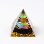 树脂金字塔供应商-批发手工紫水晶虎眼能量树脂金字塔
