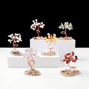 Gemstone Tree Supplier - Factory Price Natural Agate Base Crystal Chips Tree Decor