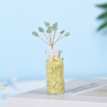风水树工厂-批发石英水晶碎粒砾石灌注玻璃瓶树