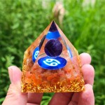 能量金字塔供应商-热销天然手工疗愈碎粒石奥根金字塔
