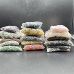疗愈石供应商-批量天然粉晶紫水晶碎粒宝石砾石