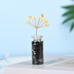 风水树工厂-批发石英水晶碎粒砾石灌注玻璃瓶树