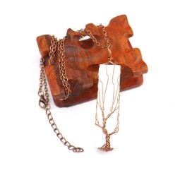 Crystal Pendant Manufacturer - Wholesale Copper Wire Tree of Life Selenite Necklace Pendant
