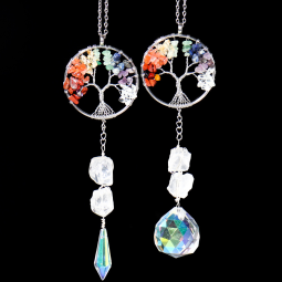 Crystal Crafts Factory - Wholesale Seven Chakra Energy Chips Tree of Life Sun Catcher