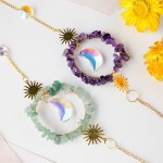 Sun Catcher Supplier - Natural Handmade Rose Quartz Chips Wind Chimes Crystal