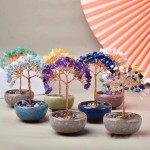 Crystal Tree Supplier - Hot Selling Cornucopia Tea Cup Base Handmade Crystal Fortune Tree