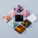 水晶金字塔生产厂家-4cm天然抛光虎眼水晶石英金字塔