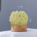 水晶容器供应商-天然粉晶碎石化妆刷笔筒