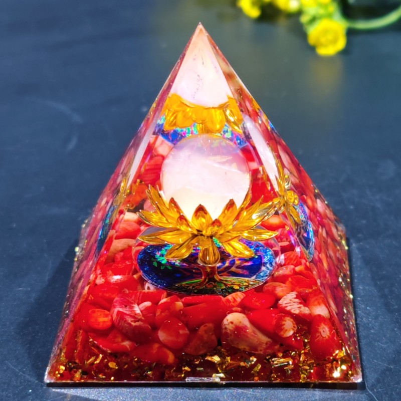 Spiritual Pyramid Manufacturer - 5-6cm Energy Orgonite Pyramid Crystal Gem Fengshui