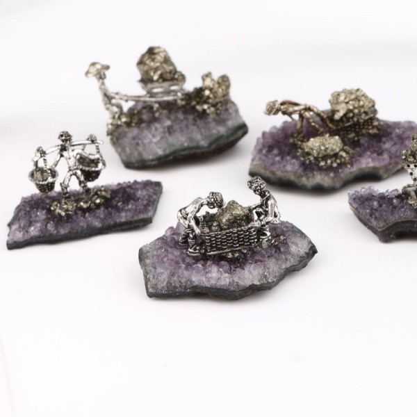 Raw Mineral Manufacturer - Natural Amethyst Crystal Cluster Raw Mineral Specimen Decor
