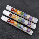 石膏魔杖供应商-天然七脉轮爱心疗愈石膏绕线棒