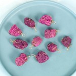 原石吊坠供应商-雕刻天然原石刚果紫钴方解石吊坠