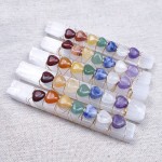 石膏魔杖供应商-天然七脉轮爱心疗愈石膏绕线棒