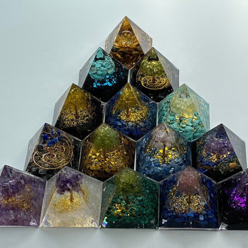 Resin Pyramid Supplier - Wholesale Handmade Energy Generator Healing Crystals Orgonite