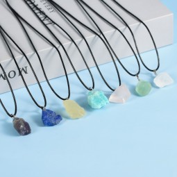 Raw Stone Pendant Supplier - Wholesale Natural Rose Quartz Irregular Healing Raw Stone