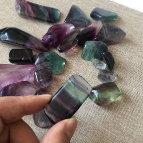 Tumbled Gemstones Manufacturer - Wholesale Natural Irregular Rainbow Fluorite Crystal Stone